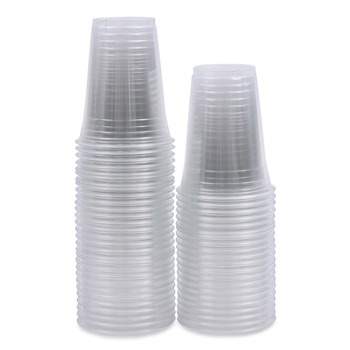 CUPS | Boardwalk BWKPET16 16 oz. PET Plastic Cold Cups - Clear (50/Sleeve, 20 Sleeves/Carton)