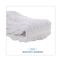 Mop Heads | Boardwalk BWK2032R #32 Cut-End Rayon Wet Mop Head - White image number 5