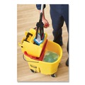 Buckets & Wringers | Rubbermaid Commercial FG758888RED WaveBrake 2.0 35 qt. Side-Press Plastic Bucket/Wringer Combos - Red image number 3