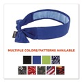 Head & Face Protection | Ergodyne 12567 Chill-Its 6700CT One Size Fits Most Cooling Bandana PVA Tie Headband - Solid Blue image number 4