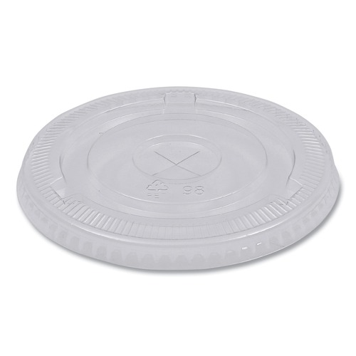Cup Lids | Boardwalk BWKPETSTRAW 16 oz. - 24 oz. PET Cold Cup Lids - Clear (1000/Carton) image number 0