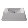 Waste Receptacle Lids | Rubbermaid Commercial FG266400GRAY 20.13 in. Plastic Untouchable Square Swing Top Lid - Gray image number 1