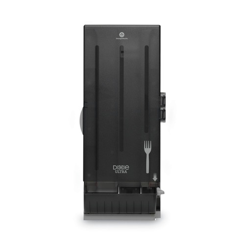 Cutlery Dispensers | Dixie SSFD120 SmartStock 10 in. x 8.78 in. x 24.75 in. Mediumweight Polystyrene Fork Dispenser - Smoke (1/Carton) image number 0