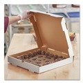 Pizza Boxes | SCT SCH 1465 14 in. x 14 in. x 1.88 in. Paper Lock-Corner Pizza Boxes - White (100/Carton) image number 2