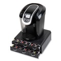 Perforated Roll & Hand Towels | Mind Reader TRY6PC-BLK 14 in. x 12.25 in. x 4.75 in. 2-Tier 6-Drawer Single Serve Coffee Pod Drawer - Black image number 4