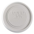Food Containers & Lids | Eco-Products EP-BRSCLID-L Evolution World EcoLid 25 Percent Recycled Food Container Lid Fits 12 to 32 oz Containers - White (500/Carton) image number 1