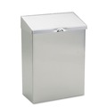 Indoor Waste Receptacles | HOSPECO ND-1E 8 in. x 4 in. x 11 in. Wall Mount Sanitary Napkin Receptacle - Stainless Steel image number 0