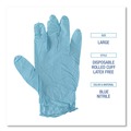 Janitorial Disposable & Single Use Gloves | Boardwalk 382LCTA 5 mil Disposable Examination Nitrile Gloves - Large, Blue (1000/Carton) image number 6