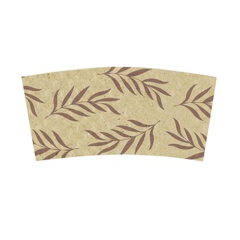 CUP SLEEVES | World Centric SLPALG Hot Cup Sleeves Fits 10/12/16/20 oz Cups - Natural (1000/Carton)