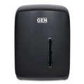 Towel Dispensers | GEN T600BK 8.99 in. x 8.7 in. x 12.65 in. Centerpull Roll Towel Dispenser - Black image number 0