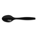 Disposable Spoons | Dixie PTH53C Individually Wrapped Heavyweight Teaspoons - Black (1000/Carton) image number 0
