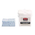Cleaning Cloths & Wipes | Rubbermaid Commercial HYGEN 2134283 12 x 12 Disposable Microfiber Cleaning Cloths - Blue/White Stripes (600/Carton) image number 2