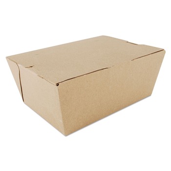 SCT SCH 0734 ChampPak 7.75 in. x 5.5 in. x 3.5 in. #4 Carryout Boxes - Kraft (160/Carton)