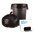 Low-Density Trash Bags | Boardwalk H7658HKKR01 38 in. x 58 in. 60 gal. 0.65 mil Low-Density Can Liners - Black (100/Carton) image number 0