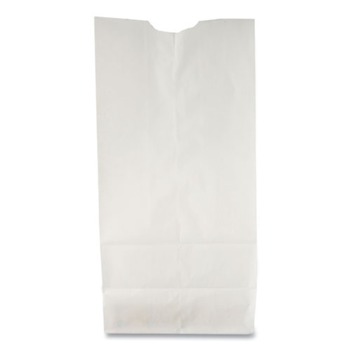 GROCERY BAGS | Ross & Wallace Paper Products 120306500PK/BL 5.88 in. x 3.63 in. x 11 in. #6 Size Grocery Paper Bags - White (500/Bundle)