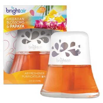 BRIGHT Air BRI 900021 2.5 oz. Scented Oil Air Freshener - Hawaiian Blossoms and Papaya, Orange (6/Carton)
