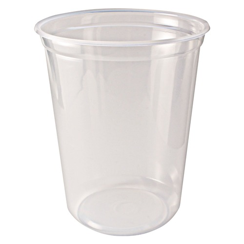 Food Containers & Lids | Fabri-Kal 000000000009505104 4.6 in. Diameter x 5.6 in. h 32 oz Microwavable Plastic Deli Containers - Clear (500/Carton) image number 0
