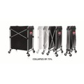 Carts | Rubbermaid Commercial 1881749 4.98 cu ft. 20.33 in. x 24.1 in. x 34 in. Collapsible X-Cart - Black/Silver image number 1