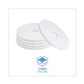 Floor Pads-Cleaning, Buffing & Polishing | Boardwalk BWK4018WHI 18 in. Diameter Polishing Floor Pads - White (5/Carton) image number 5