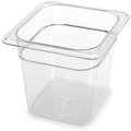 Food Storage Containers & Lids | Carlisle 3068507 6.38 in. x 6.75 in. x 6 in. 2.5 qt. StorPlus Polycarbonate Food Pan - Clear image number 0