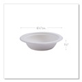 Bowls | Eco-Products EP-BL12NFA Vanguard 12 oz. Renewable and Compostable Sugarcane Bowls - White (1000/Carton) image number 2