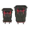 Carts & Trucks | Rubbermaid Commercial 2173662 202 gal 1000 lb Capacity Plastic Motorized Roto Tilt Truck - Black image number 2