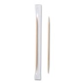 Straws/Stems/Sticks | AmerCareRoyal RIW15 2.5 in. Cello-Wrapped Round Wood Toothpicks - Natural (15000/Carton) image number 1
