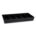 Condiment Organizers | Mind Reader SNACKORGT-BLK 12 in. x 24 in. x 3.25 in. 5-Compartment Anchor Collection Snack Organizer - Black image number 0