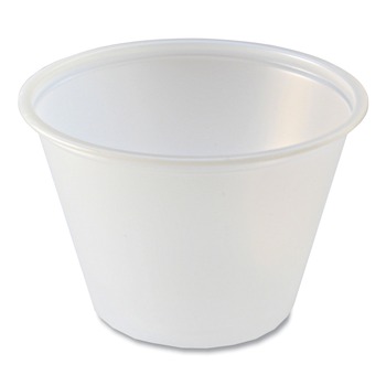 Fabri-Kal 000000000009505196 2.5 oz. Plastic Portion Cups - Translucent (10/Carton)