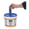Hand Sanitizing Wipes | GOJO Industries 6298-04 Fast Towels 6.93 in. x 7.93 in. Hand Cleaning Towels (4/Carton) image number 3