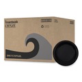 Plates | Boardwalk BWKPLTHIPS6BL 6 in. Diameter Hi-Impact Plastic Dinnerware Plate - Black (1000/Carton) image number 3
