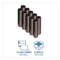 Low-Density Trash Bags | Boardwalk H8048EKKR01 40 in. x 48 in. 45 gal. 1 mil Recycled Low-Density Polyethylene Can Liners - Black (100/Carton) image number 4
