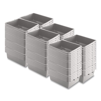 PERFORATED ROLL AND HAND TOWELS | Rubbermaid Commercial FG335192GRAY 17.3 in. x 7 in. x 21.5 in. Bus/Utility Box - Gray (1-Pallet)