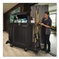 Carts | Rubbermaid Commercial 2202571 Plastic Vacuum Holder for All Rubbermaid Commercial Full-Size and Compact Housekeeping Carts - Black (6/Carton) image number 5