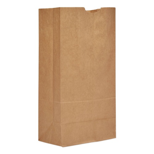 Grocery Bags | Ross & Wallace Paper Products 130320500PK/BL 8.25 in. x 5.25 in. x 16.13 in. #20 Size Extra-Heavy-Duty Grocery Paper Bags - Kraft (500/Bundle) image number 0