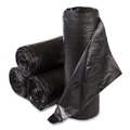 High-Density Trash Bags | Inteplast Group S366022K 36 in. x 60 in. 55 gal 22.1 mic Interleaved Roll High-Density Commercial Can Liners - Black (25 Bags/Roll, 6 Rolls/Carton) image number 0