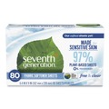 Fabric Softener & Starch | Seventh Generation 10732913449306 Natural Fabric Softener Sheets - Unscented image number 0