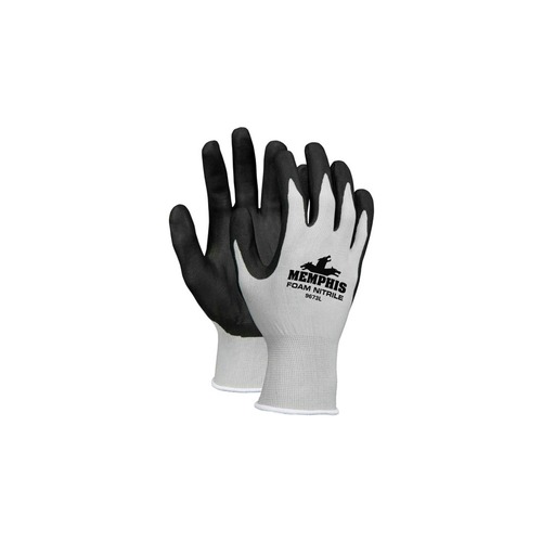 Work & Welding Gloves | MCR Safety 9673XL Economy Foam Nitrile Gloves - X-Large Gray/Black (1-Dozen) image number 0