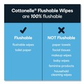 Hand Sanitizing Wipes | Cottonelle 10358 5 in. x 7.25 in. 1-Ply Fresh Care Flushable Cleansing Cloths - White (8/Carton) image number 7