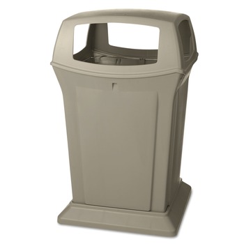 Rubbermaid Commercial FG917388BEIG Ranger 45-Gallon Fire-Safe Structural Foam Open-Style Container - Beige