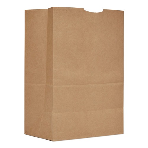 Grocery Bags | Ross & Wallace Paper Products 110411 57 lbs. Capacity 12 in. x 7 in. x 17 in. Grocery Paper Bags - Kraft (500/Bundle) image number 0
