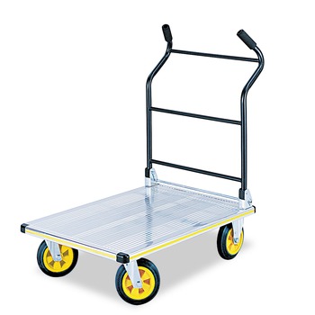 PLATFORM TRUCKS | Safco 4053NC STOW AWAY 1000 lbs. Capacity 24 in. x 39 in. x 40 in. Platform Truck - Aluminum/Black