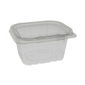 Food Containers & Lids | Pactiv Corp. TEHL5X416 EarthChoice 5.38 x 4.5 x 2.63 16 oz Plastic Tamper Evident Recycled Hinged Lid Deli Container - Clear (304/Carton) image number 0