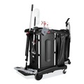Perforated Roll & Hand Towels | Rubbermaid Commercial 1861427 Executive High Security 23.1 in. x 39.6 in. x 27.5 in. Janitorial Cleaning Cart - Black image number 4