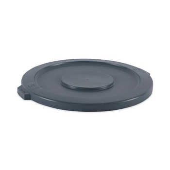 Boardwalk 1868182 Plastic Round Flat-Top Lid for 32 gal. Waste Receptacles - Gray