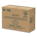 Cup Lids | Dart 16SL Plastic Straw-Slot Lid Fits 12 oz. to 24 oz. Hot/Cold Foam Cups - Translucent (1000/Carton) image number 1