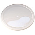 Food Storage Containers & Lids | Fabri-Kal 000000000009505261 4.6 in. Diameter Pro Kal Polyethylene Flush Fill Round Plastic Deli Lids - Clear (500/Carton) image number 0