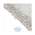 Mop Heads | Boardwalk BWK220RCT 20 oz. Rayon Premium Cut-End Wet Mop Heads - White (12/Carton) image number 6