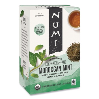 Numi 10104 1.4 oz. Organic Teas and Teasans - Moroccan Mint (18/Box)