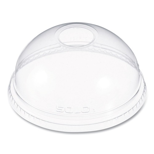 Cup Lids | Dart DLR626 PET Ultra Clear Dome Cold Cup Lids Fits 16 oz. to 24 oz. Cups - Clear (1000/Carton) image number 0